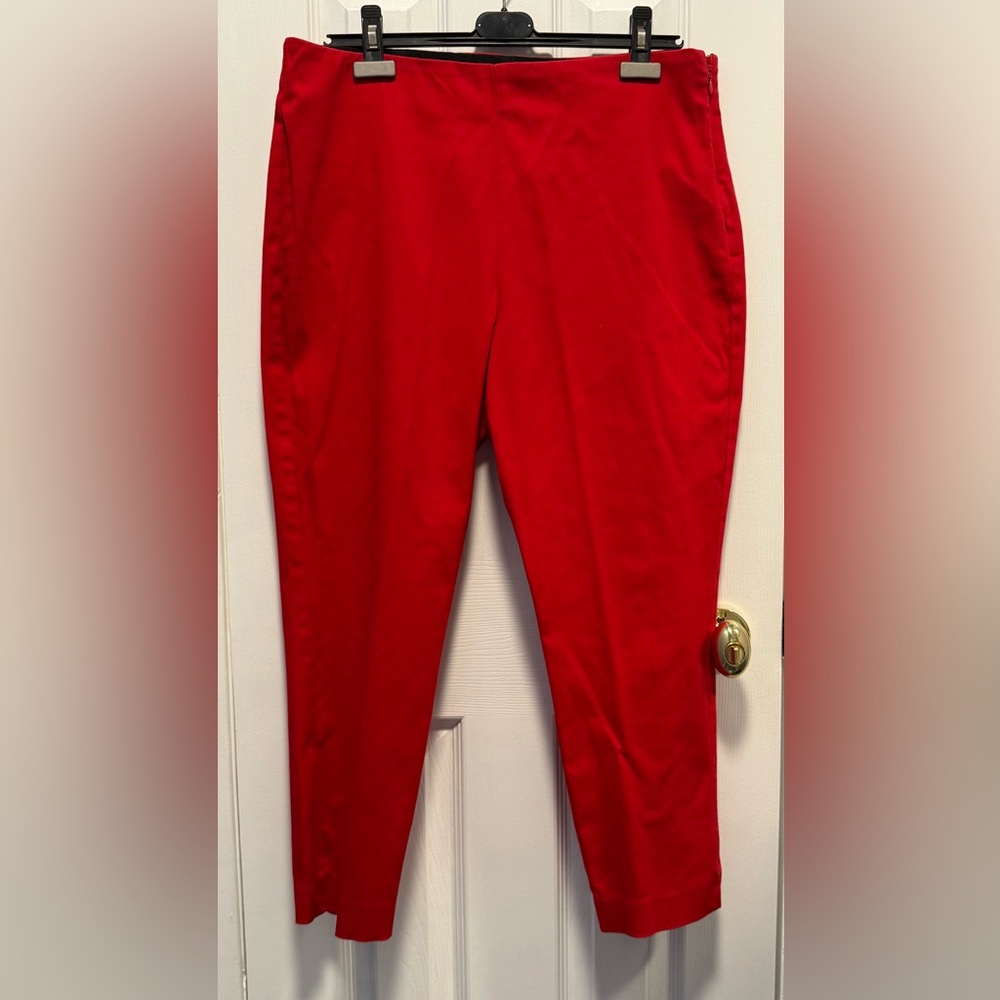 3/$25 Red Ankle Cotton Pants